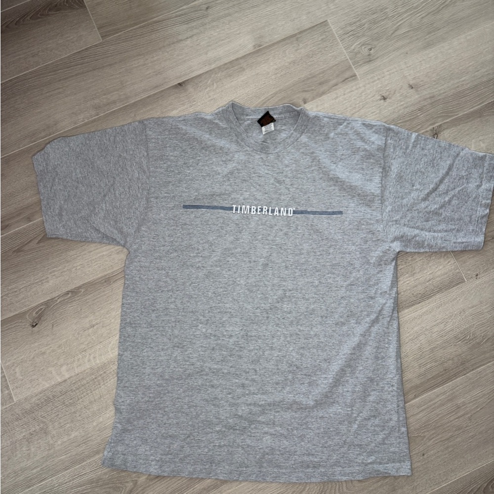 Vintage Timberland T Shirt Large Made in USA 90s Spell Out Logo